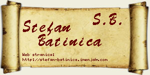 Stefan Batinica vizit kartica